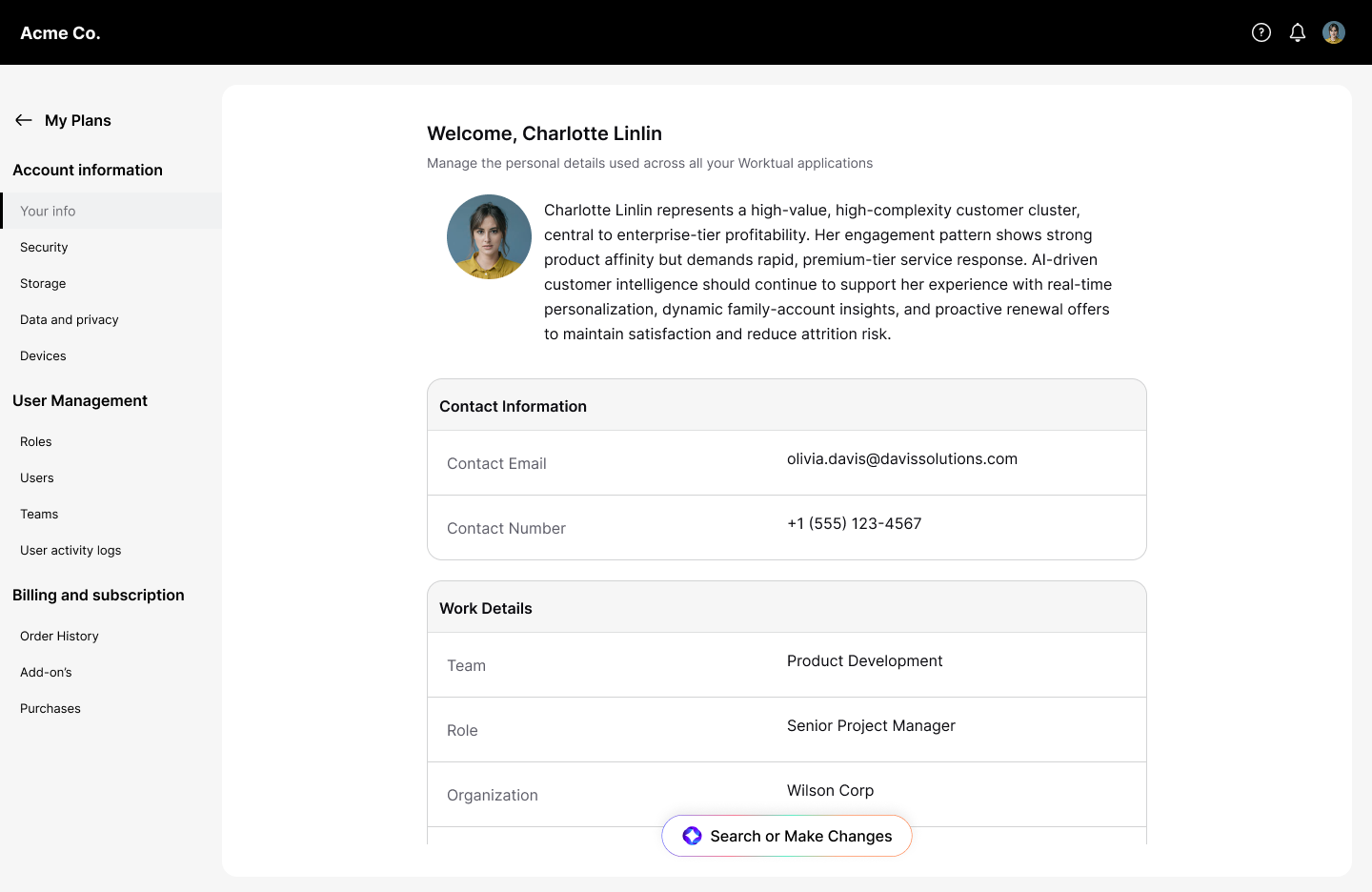 MyPlans unified admin workspace interface powered by AI